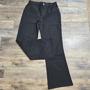 Isaac Mizrahi Live Pants Black Boot Cut Elastic Side Panels Size 2P Mid Rise